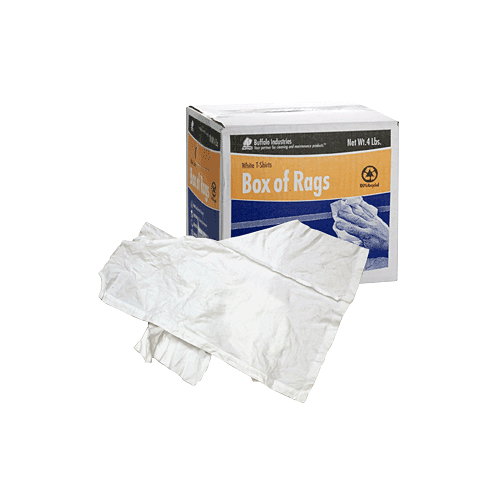 CRL White T-Shirts Box of Rags - T10520