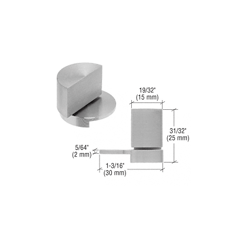 CRL Large Brushed Stainless UV Glass-to-Glass Swing Hinge - UV6261