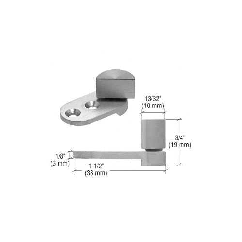 CRL Small Brushed Stainless UV Glass-to-Wood Swing Hinge - UV6262