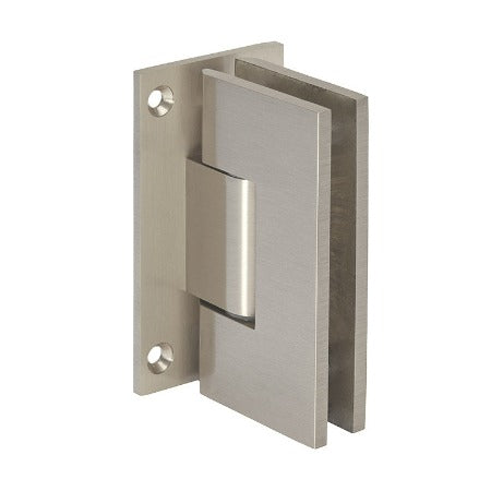 CRL Vienna 037 Series Brushed Nickel Wall Mount Shower Door Hinge with Internal 5 Degree Pin - V1E537BN