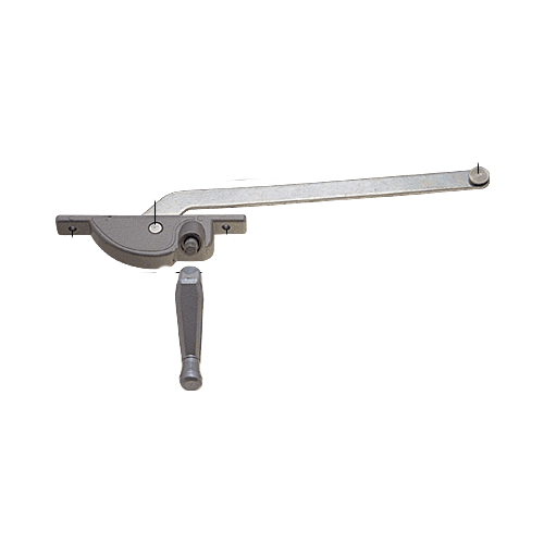 CRL 9" Left Hand Aluminum Casement Window Operator 4-1/4" Screw Hole for Fenestra - WCM586