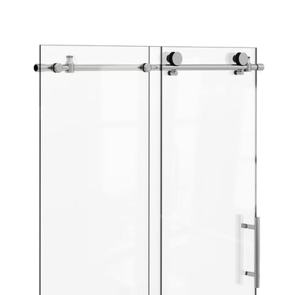 ECLIPSE 72" Stainless Steel Round Sliding Shower Door System