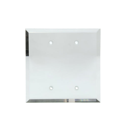 FHC Clear Double Black Glass Mirror Plate with Screw Holes - MP208C