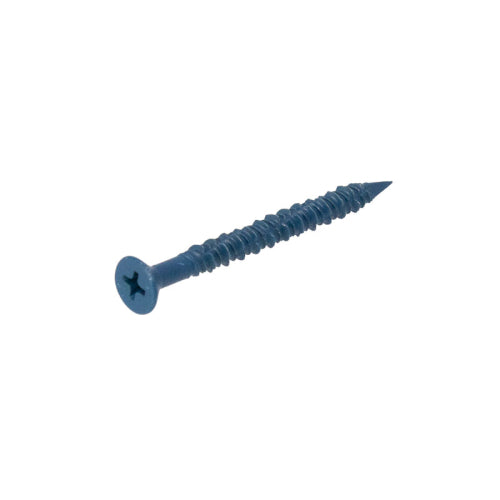 FHC Slotted Blue Flat Head Phillips Concrete Screws - 100/pk