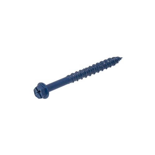 FHC Slotted Blue Hex Washer Head Concrete Screws - 100/pk