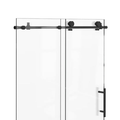 ECLIPSE 52" Stainless Steel Round Sliding Shower Door System