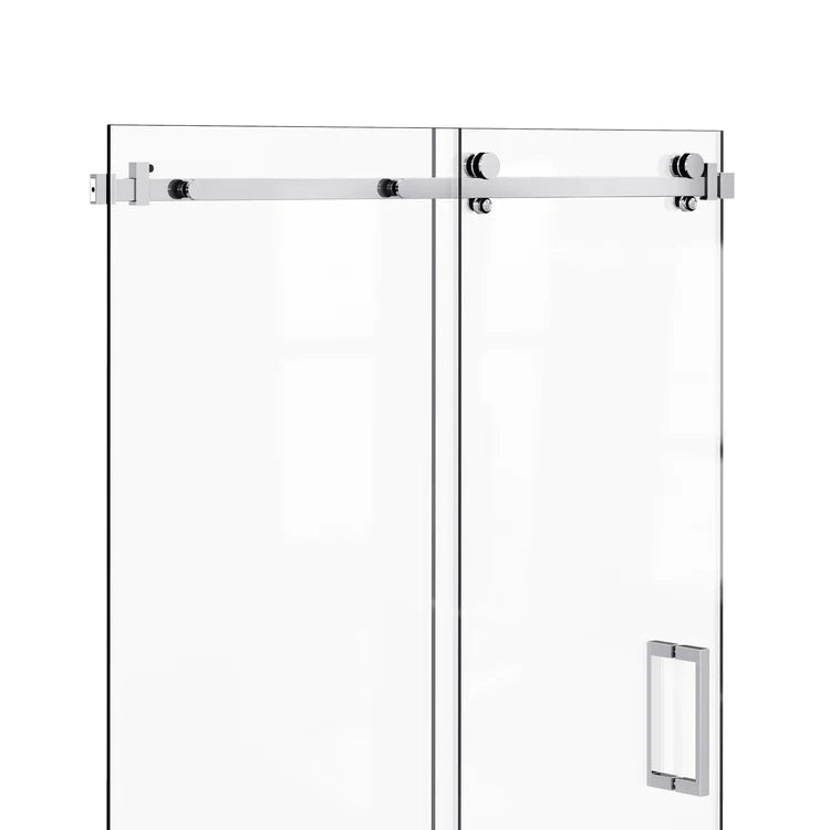 ASTRO 64" Stainless Steel Square Sliding Shower Door System