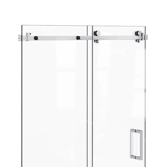 ASTRO 56" Stainless Steel Square Sliding Shower Door System