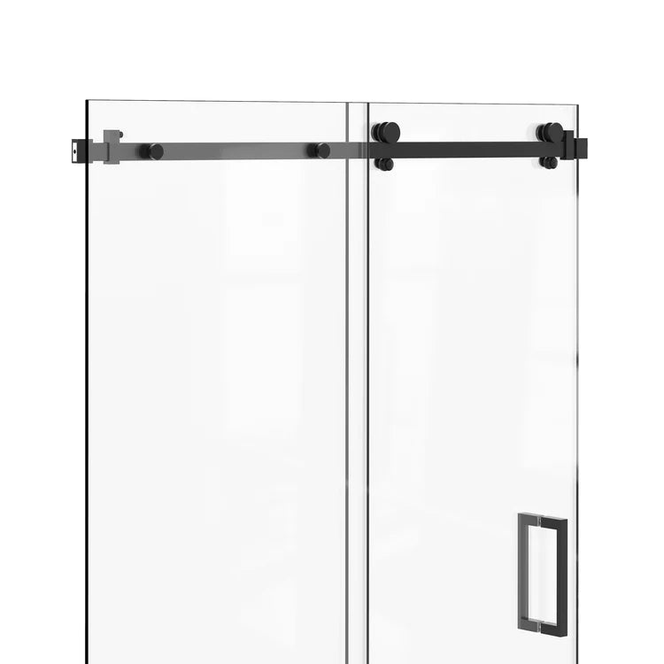 ASTRO 48" Stainless Steel Square Sliding Shower Door System