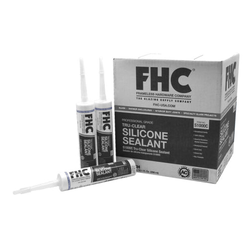 FHC TRU-Clear S1000C Series Silicone Sealant [10.1 Fl Oz. Cartridge] - S1000C