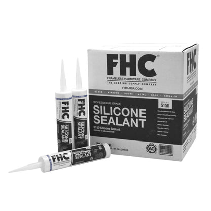 FHC S150 Series Acetic Cure Silicone Sealant - White Cartridge - S150W
