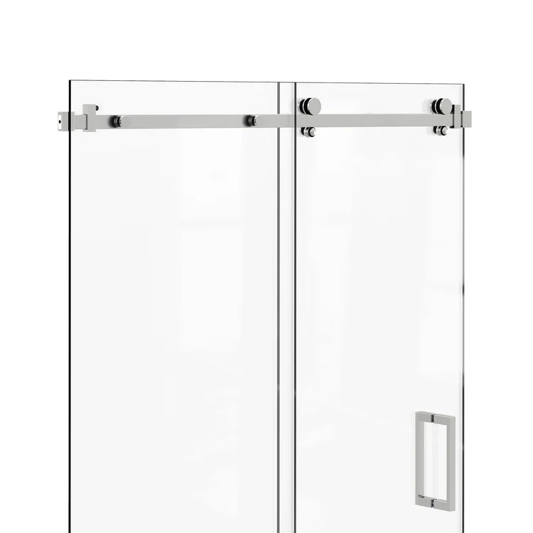 ASTRO 72" Stainless Steel Square Sliding Shower Door System