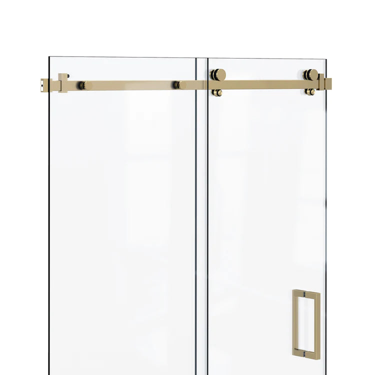 ASTRO 68" Stainless Steel Square Sliding Shower Door System