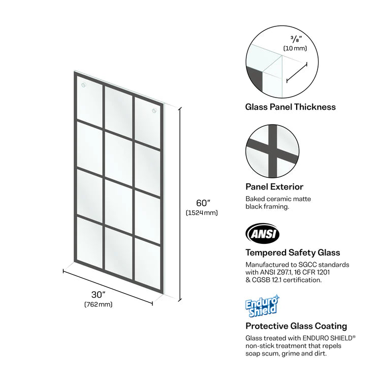 Slider Door Fixed Panels - French Silk Screen Sliding Glass Fixed Bathtub Panel