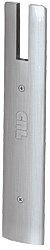 CRL Brush Stainless End Cap for 10" Square 1/2" Glass Wedge-Lock Door Rail - DREC10SBS