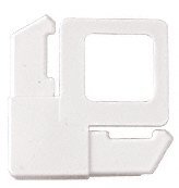 CRL White 5/16" Square Cut with Lift Tab Plastic Screen Frame Corner [100 pack] - PL2W