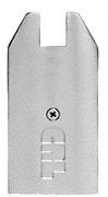 CRL Brush Stainless End Cap for 4" Tapered 1/2" Glass Wedge-Lock Door Rail - DREC4TBS