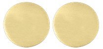 CRL Satin Brass 2" Blank Round Glass Presence Indicator Set - RPPBSB