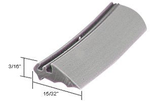 CRL Gray 15/32" Wide Glazing Spline [1000 ft Roll] - GS765M