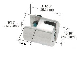 CRL Vertical Panel Connector for Cable System for 3/8" to 1/2" (10 to 12 mm) Glass - Y032CR