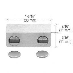 CRL Brushed Stainless Double Door UV Magnetic Latch for 'All-Glass' Cabinet - UV6255