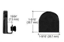 CRL Black Chrome Door Mounted Strike Plate - EH220