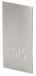 CRL Brushed Stainless End Cap for L56S Series Standard Square Base Shoe - L56SECBS