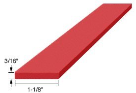 CRL 3/16" x 1-1/8" x 4" Silicone Rubber Setting Blocks [100 Pack] - SBSN3
