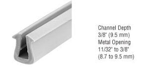 CRL Glazing Vinyl 3/8" Channel Depth 11/32" to 3/8" Metal Opening - 100' Roll by CR Laurence - GC727C