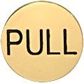 CRL Polished Brass 2 Round Pull Indicator - 2EPPBPL