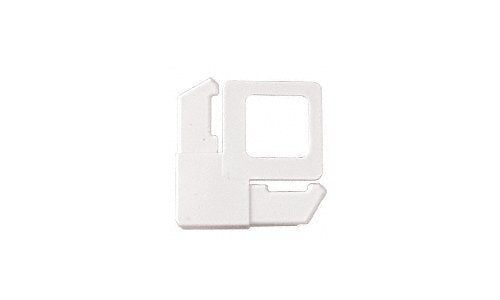 CRL White 5/16" Square Cut with Lift Tab Plastic Screen Frame Corner [100 pack] - PL2W