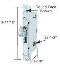 CRL 1/2" Wide Round End Face Plate Mortise Lock for Adams Rite® Doors and a 22-1/2 Degree Keyway - AR18479