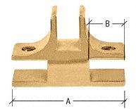 CRL Brass 1-1/2" Long 3-Way 90 Degree Deluxe Glass Furniture Connector for 3/4" Glass - GFC7901BR