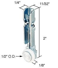 CRL 1/2" Nylon Sliding Window Roller for International Windows - G3077