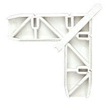 CRL Andersen 1" x 15/32" White Plastic Screen Door Frame Corner [20 pack] - PL16124