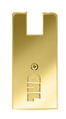 CRL Polished Brass End Cap for 4" Square Wedge-Lock Door Rail - DREC4SPB