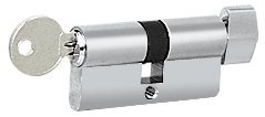 CRL Polished Stainless Keyed Cylinder Lock with Thumbturn - EC3PSKA