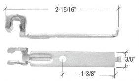 CRL 2-15/16" Stamped Steel Lite-Lift Spiral Balance Foot for Wood Framed Windows - LLS5