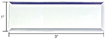 CRL 1" X 3" Clear Acrylic Mirror Finger Pull - MFPC8