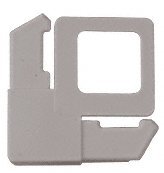CRL Gray 7/16" Square Cut With Lift Tab Plastic Screen Frame Corner - PL3GRY