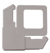 CRL Gray 5/16" Square Cut With Lift Tab Plastic Screen Frame Corner - PL2GRY