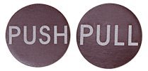 CRL Dark Bronze 2" Round Push/Pull Set - Etched Aluminum - RPP2DU