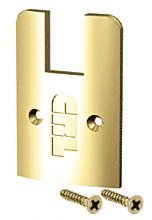 CRL Polished Brass Low Profile End Cap With Screws - DREC2SPB
