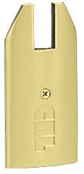 CRL Polished Brass End Cap for 4" Tapered 1/2" Glass Wedge-Lock Door Rail - DREC4TPB