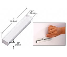 CRL PSB375 3/8" x 1/4" x 2" Plastic Setting Block - Clear - PSB375
