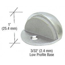 CRL Satin Chrome Zinc Diecast Floor Mounted Low Profile 3/32" Base Dome Stop - DL2501A
