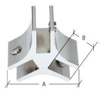 CRL Chrome Anodized Three-Way 120 Degree Standard Connector [1/2" Glass] - E312A