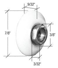 CRL 7/8" Sliding "V" Edge Shower Door Roller - M6175