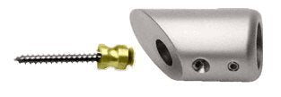 Brushed Nickel Mitered Support Bar Bracket - SBB45BN