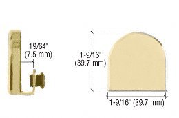 CRL Brass Door Mounted Strike Plate - EH222